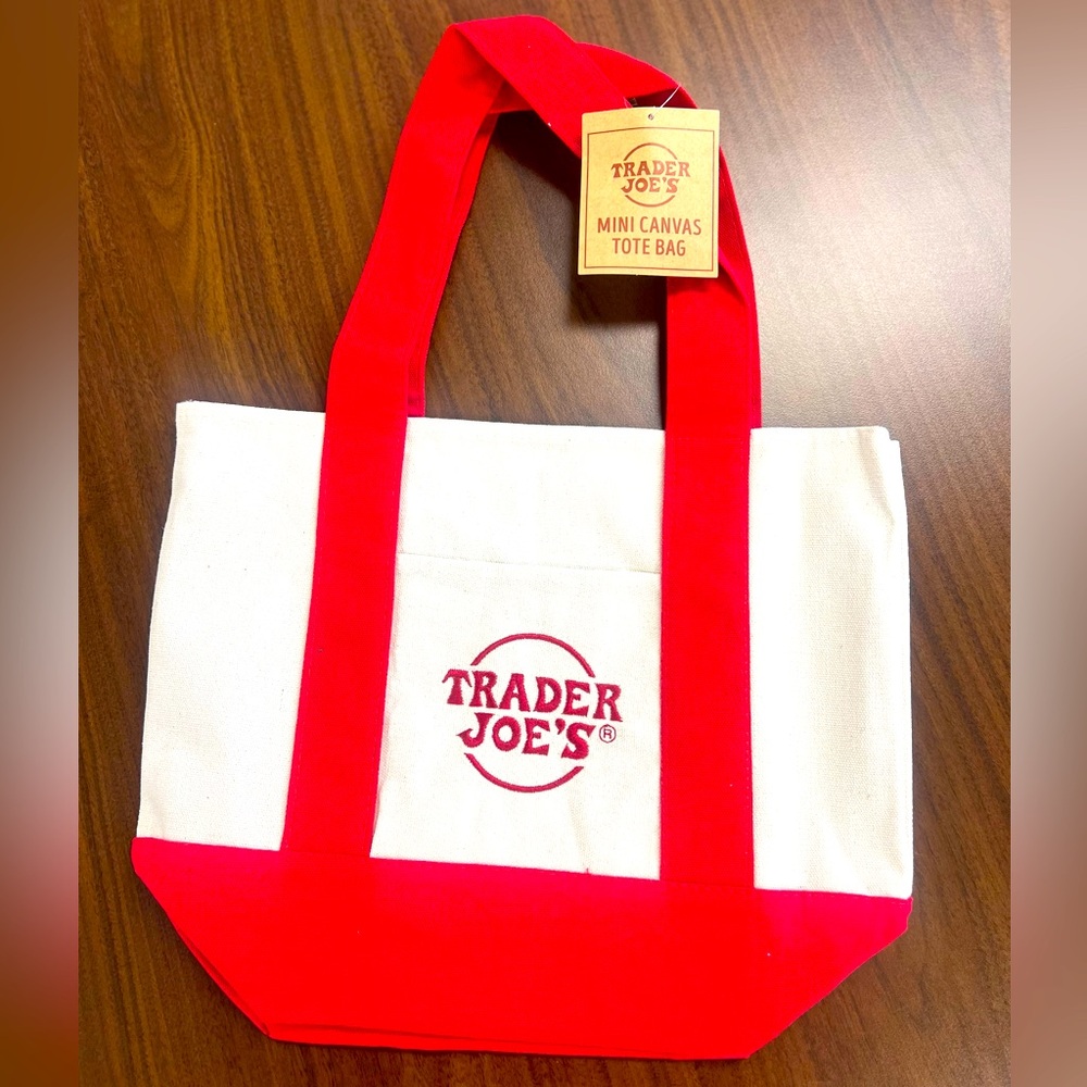 Trader Joe’s Mini Canvas Tote Bag (RED)